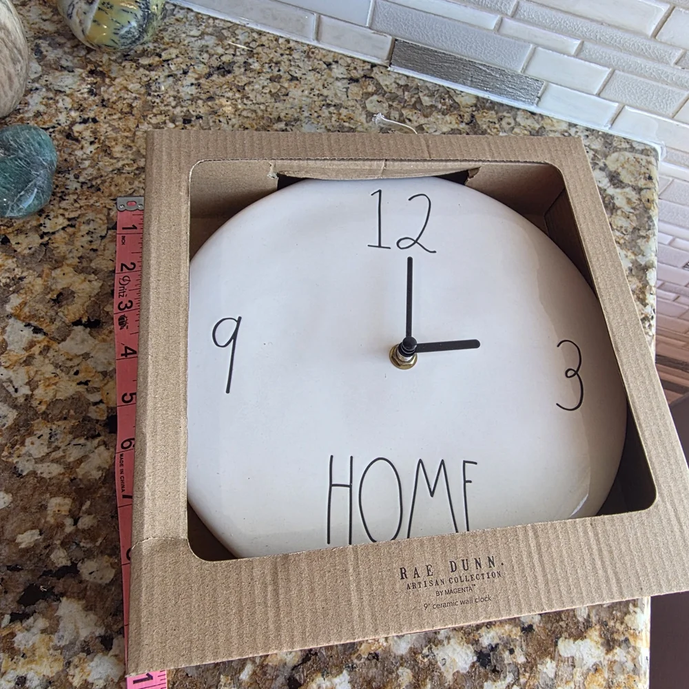 🆕️Rae Dunn White Wall Clock - Home Decor
